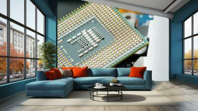 Electronic circuit board in computer Wall mural