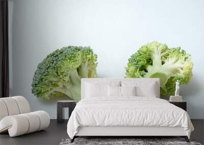 Fresh broccoli isolated on white background Wall mural