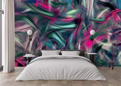 abstract chaotic fractal background 3D rendering illustration Wall mural