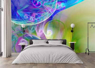 Abstract fractal background Wall mural