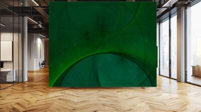 green abstract fractal background 3d rendering illustration Wall mural