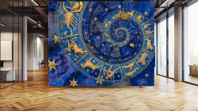 Droste effect background. Abstract design for concepts related to astrology and fantasy. Wall mural