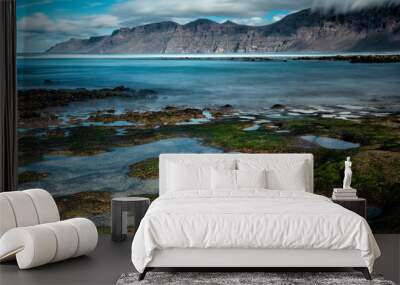 Morning in Famara, Lanzarote, Canary Island Wall mural