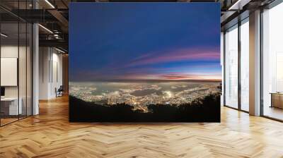 Sunset View from a lookout in Avila mountain Wall mural