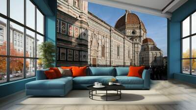 The cathedral of Florence (Duomo di Firenze), Santa Maria del Fiore in Italy Wall mural