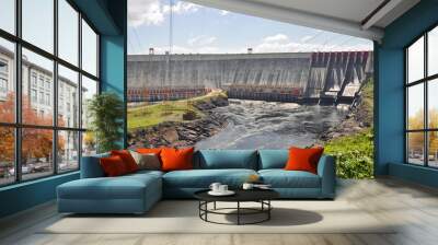 The Simon Bolivar Hydroelectric Plant, also known as Guri Dam, in Venezuela, one of the largest by installed capacity in the world Wall mural