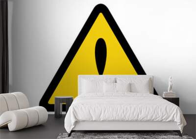 Triangle exclamation icon vector. ideal illustration for scenes about caution and warning. Wall mural