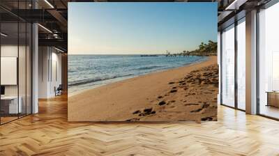 Summer background with tropical beach. Holiday vacation and travel adventure concept. Wall mural