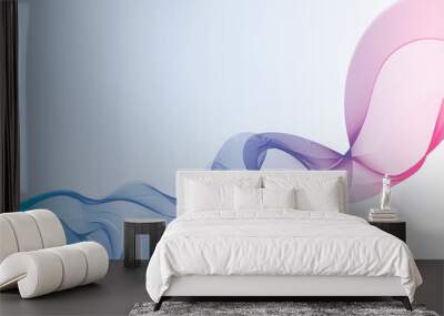 Blue wavy background Wall mural