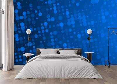 Abstract dot blue pattern gradient texture technology background. Wall mural