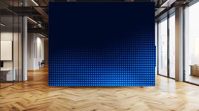 Dot blue pattern screen led light gradient texture background. Abstract  technology big data digital background. 3d rendering. Wall mural