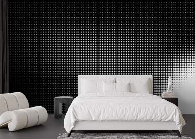 Dot white black pattern gradient texture background. Abstract pop art halftone and retro style. Wall mural