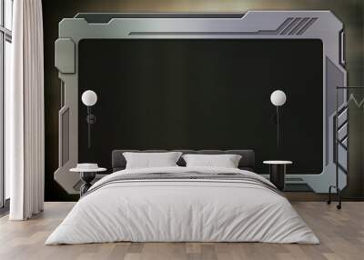 Futuristic Brushed aluminum Tablet Device Wall mural