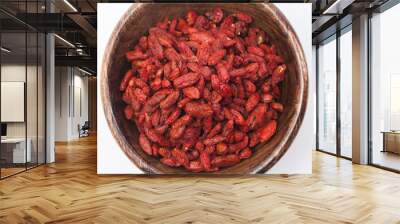 Background view of dried red goji berries Chinese matrimony vine  Wall mural