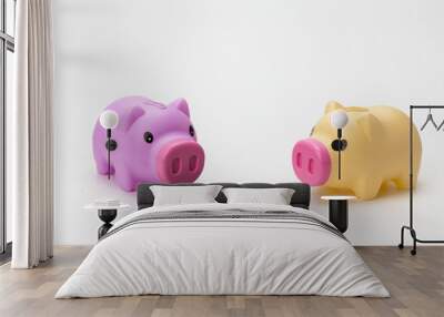 Piggy bank on the coin concept business financial  Wall mural