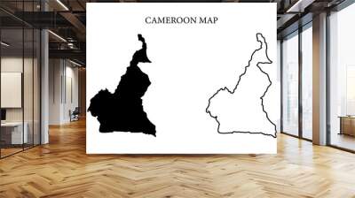 Cameroon region map Wall mural