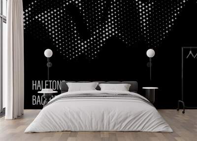 Gradient halftone. Abstract gradient background of colourful dots. Vector illustration. Wall mural