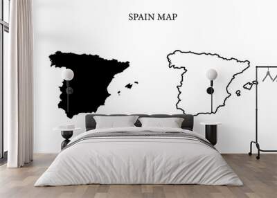 Spain region map Wall mural