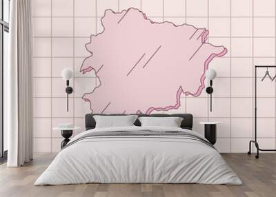 vector regions map of Andorra Wall mural