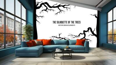 Autumn branches frame Wall mural