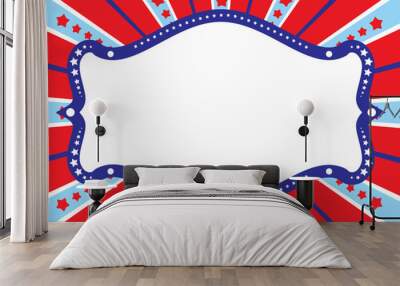 Bright entertainment frame Wall mural