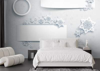 Christmas banners and design elements Wall mural