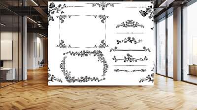 Elegant floral elements Wall mural