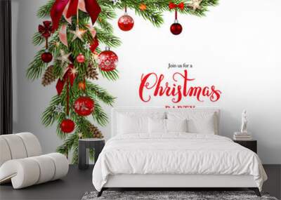 Garland holiday decoration Wall mural