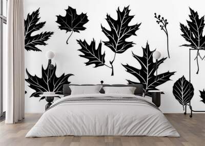 Nature silhouette isolated Wall mural