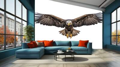 eagle in flight isolated on transparent background cutout Wall mural