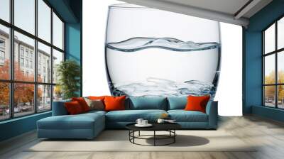 glass of water isolated on transparent background cutout Wall mural