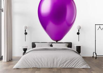 purple balloon isolated on transparent background cutout Wall mural