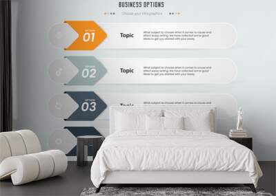 Groups of 4 options Infographic template design, Infographic design vector of business icons used for workflow layout, diagram, report, web design. flowcharts concept with 4 options, steps templates. Wall mural