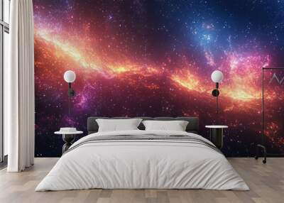 Galaxy background illustration with stars, space galaxy background, background with space, milky way supernova Wall mural