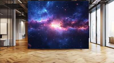 Galaxy background illustration with stars, space galaxy background, background with space, milky way supernova Wall mural