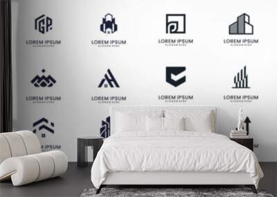 Set of Business Corporate Logo Design Collection Wall mural