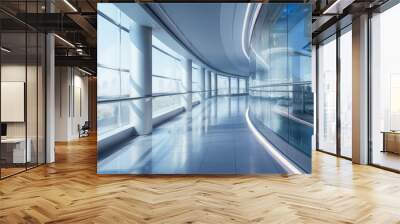 blurred image modern office hallway Wall mural