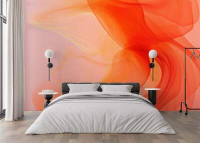 Swirl smooth orange smoke abstract background Wall mural