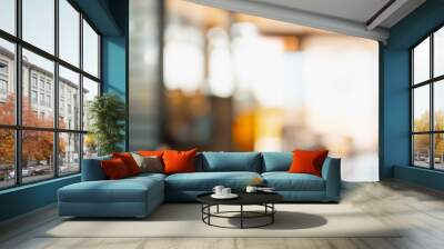 Abstract modern living room style for interior background. Wall mural