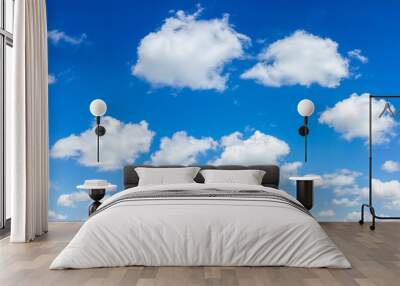 Beautiful blue sky and clouds natural background. Wall mural