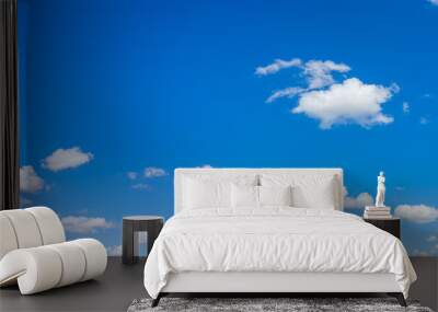 Beautiful blue sky and clouds with daylight natural background. Wall mural