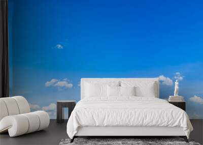 Blue sky natural background. Wall mural