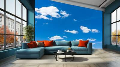 Blue sky natural background. Wall mural