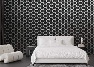 Dark metal mesh texture Wall mural