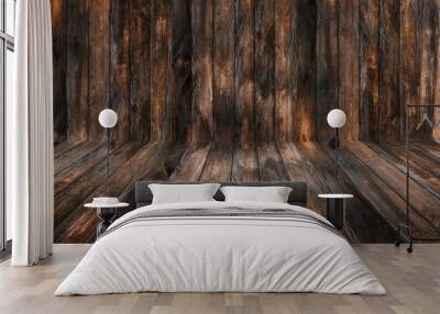 Old wood texture for pattern design background. Wall mural