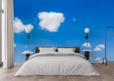 Panorama blue sky and clouds with daylight natural background. Wall mural