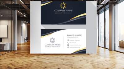 Luxury and modern. vector business card template. design black gold white Wall mural