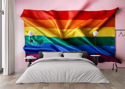 flag rainbow pride month support of lgbtq Wall mural