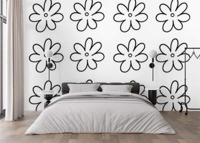 daisy flower graphics transparent background Wall mural