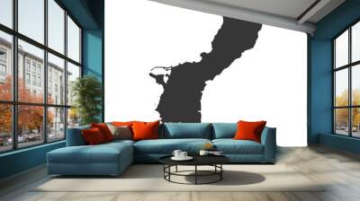 Guam map silhouette Wall mural